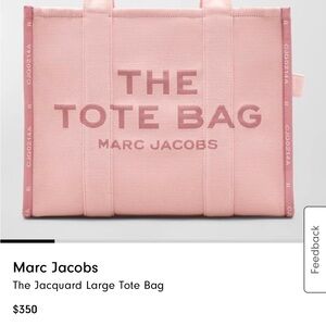 Marc Jacobs Pink Jacquard Tote Bag
